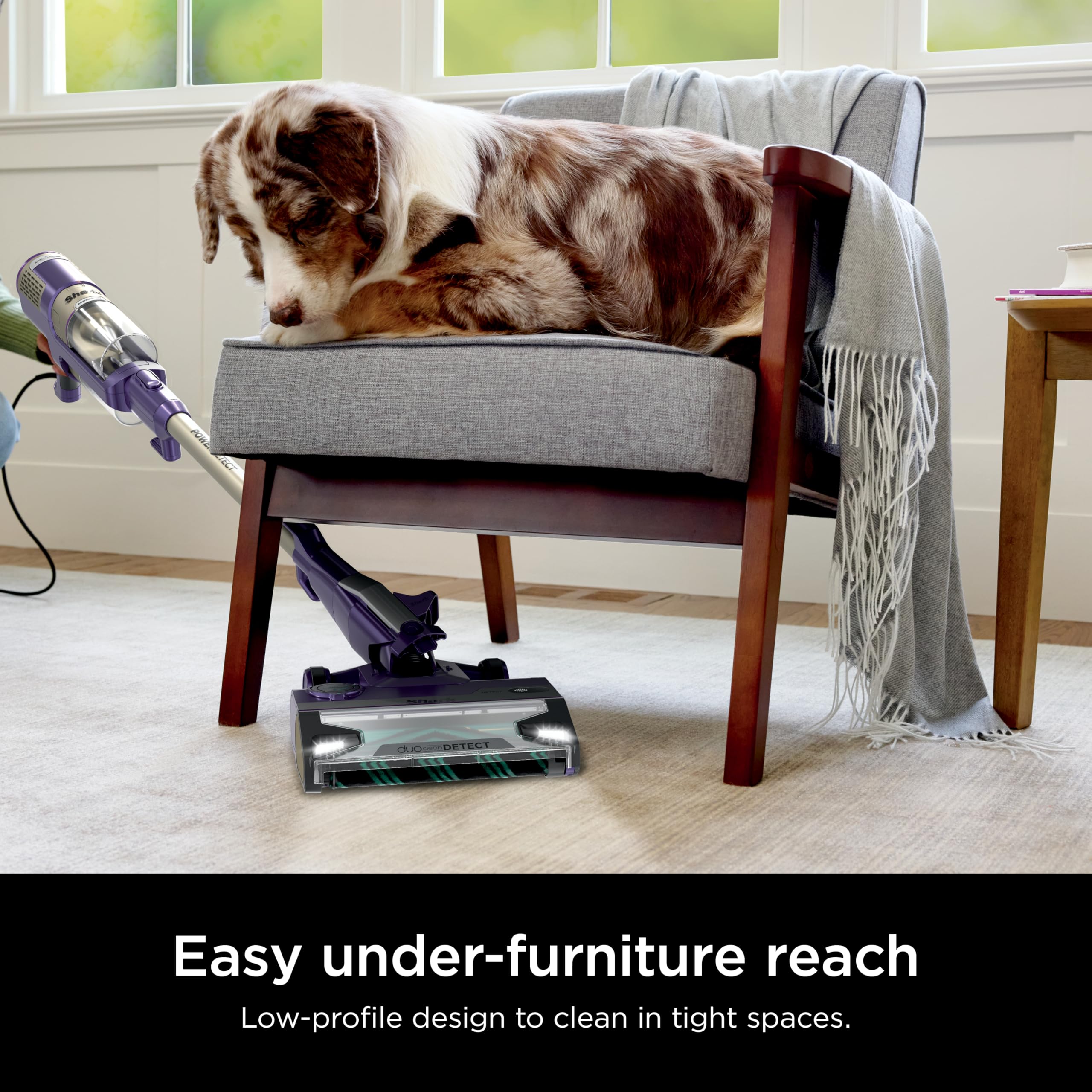 Shark POWERDETECT Ultra-Light Corded Stick Vacuum with DuoClean Technology, Self-Cleaning Brushroll for No Hair Wrap, Anti-Allergen Complete Seal, and Odor Neutralizer Technology, HZ4002