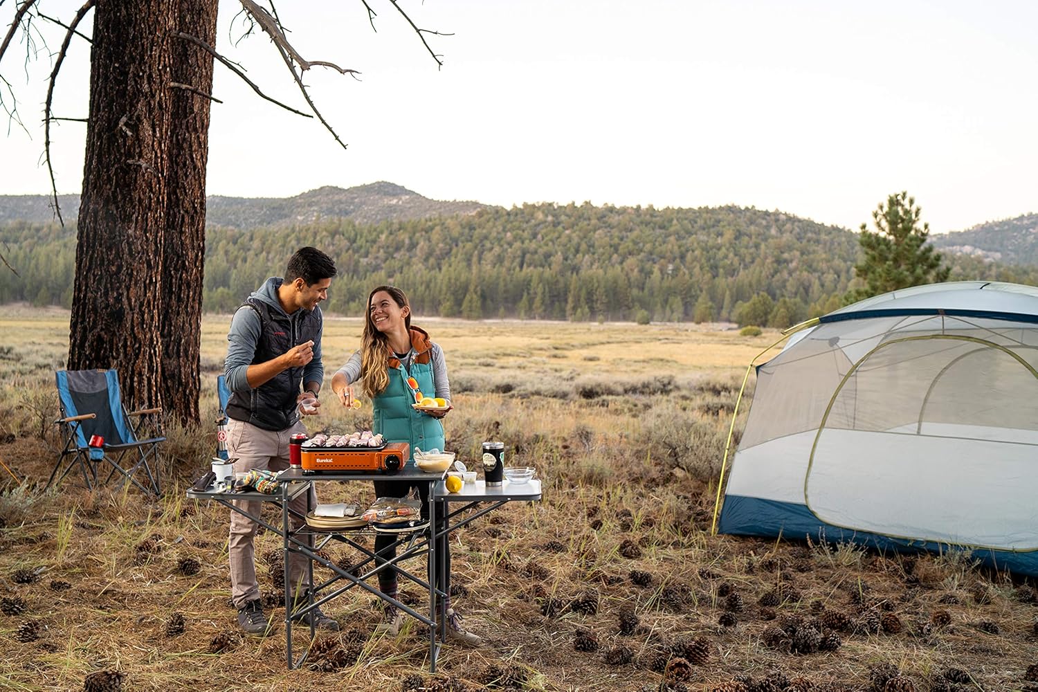 Eureka SPRK Portable Butane Camping Grill Potter's Clay
