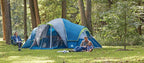 Ozark Trail 10-Person Family Camping Tent 3 Rooms Blue