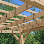 Yardistry Meridian 10 x 12 Cedar Wood Pergola for Patios