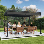 UISEBRT Metal Pergola 3x4 M Black
