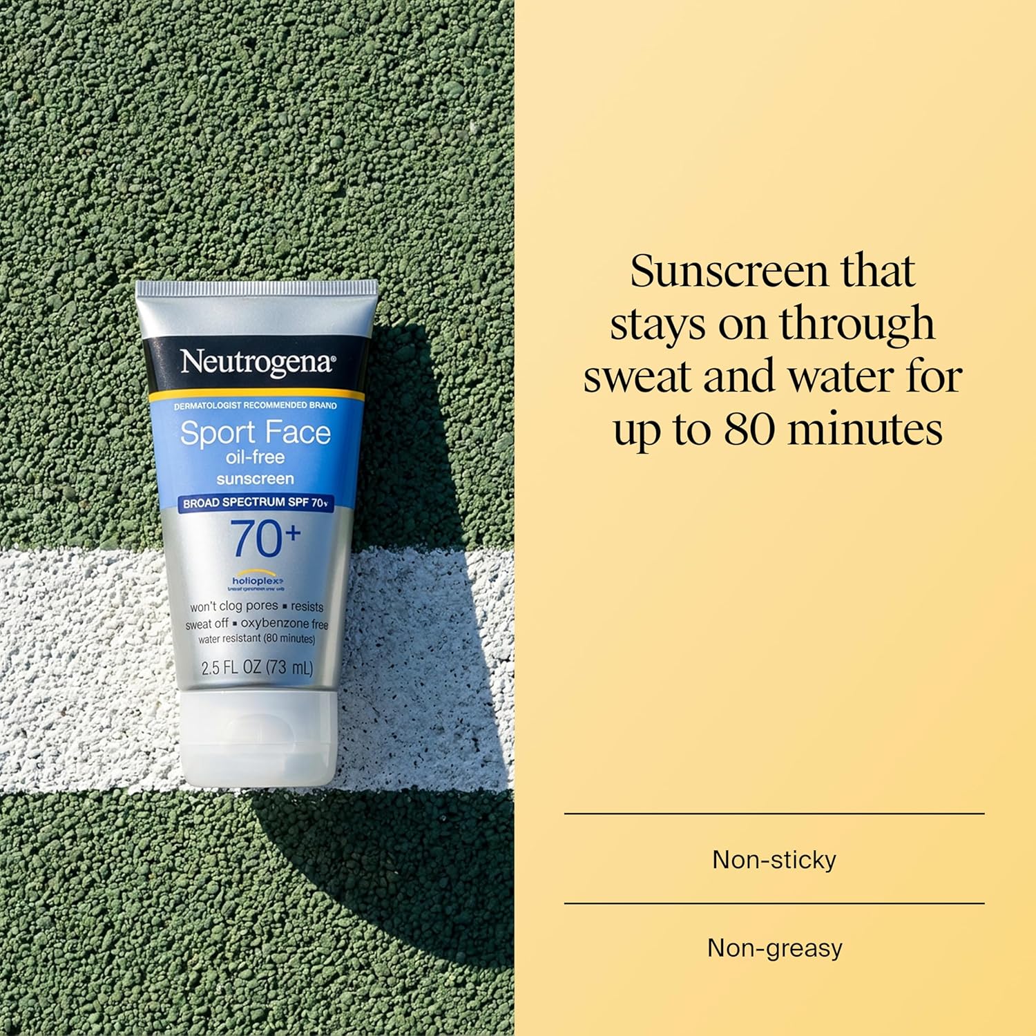 Neutrogena Sport Face Sunscreen Lotion SPF 70+ Oil-Free Sweat Resistant