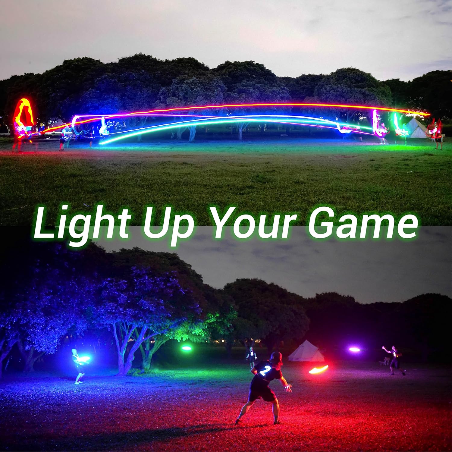TOSY RGB LED Flying Disc 16 Million Colors Rechargeable