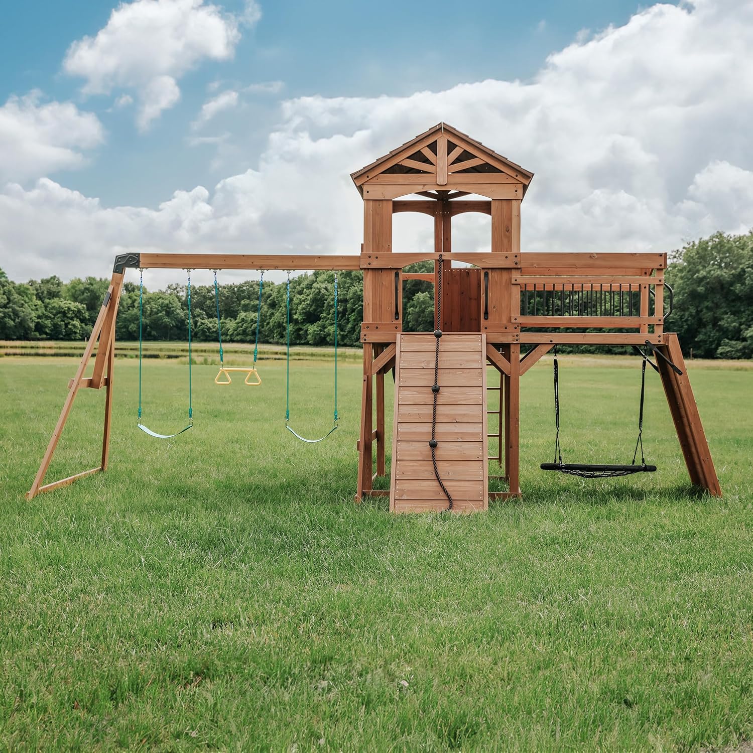 Backyard Discovery Sterling Point Cedar Wooden Swing Set
