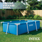 INTEX Rectangular Frame Above Ground Pool 439 Gallon Blue