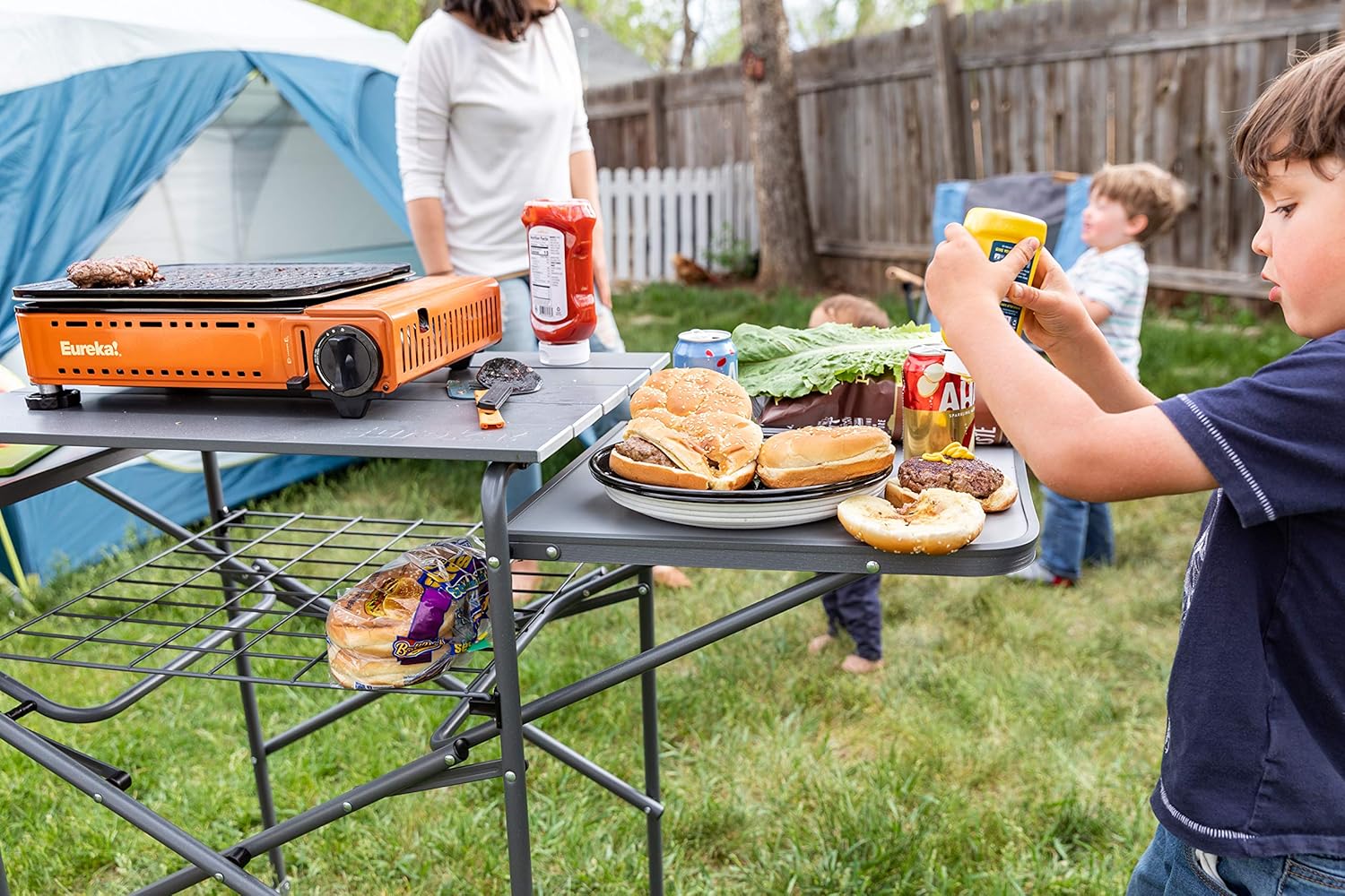 Eureka SPRK Portable Butane Camping Grill Potter's Clay