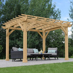 Yardistry Meridian 10 x 12 Cedar Wood Pergola for Patios