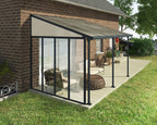 Palram Canopia Terrassenabdeckung Four Series Seitenwand grau, 4 Meter Tiefe, 4 Meter Tiefe